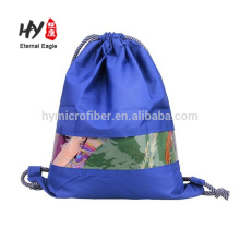 Качество водонепроницаемый полиэстер рюкзак с окном PVC 